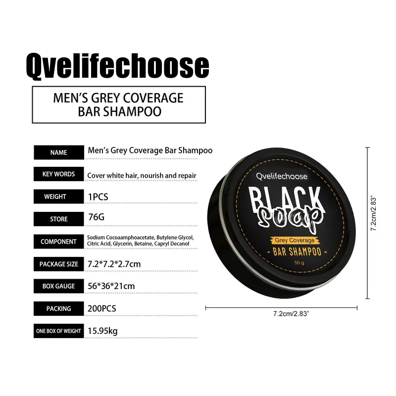 Men’s Hair Nourishing Soap – Reverse Gray Hair & Boost Shine