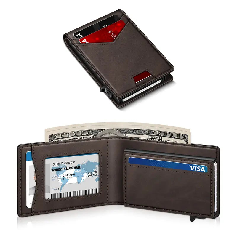 Men's RFID Minimalist Bifold Wallet