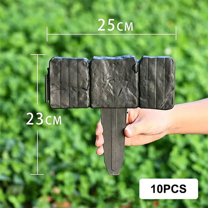 🌿 High-quality, durable simulated stone garden fence