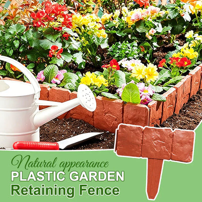 🌿 High-quality, durable simulated stone garden fence