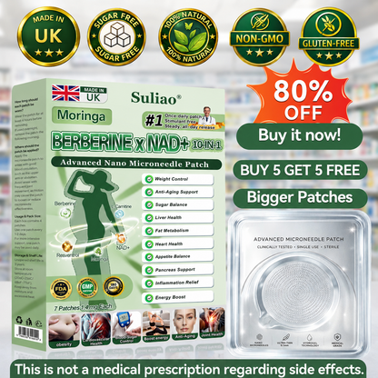 𝐏𝐡𝐲𝐬𝐢𝐜𝐢𝐚𝐧 𝐅𝐨𝐫𝐦𝐮𝐥𝐚𝐭𝐞𝐝 👇|Suliao® 𝐌𝐨𝐫𝐢𝐧𝐠𝐚 𝐁𝐞𝐫𝐛𝐞𝐫𝐢𝐧𝐞 × 𝐍𝐀𝐃+ 𝟏𝟎-𝐢𝐧-𝟏 𝐀𝐝𝐯𝐚𝐧𝐜𝐞𝐝 𝐍𝐚𝐧𝐨 𝐌𝐢𝐜𝐫𝐨𝐧𝐞𝐞𝐝𝐥𝐞 𝐏𝐚𝐭𝐜𝐡 (𝐄𝐱𝐩𝐞𝐫𝐢𝐞𝐧𝐜𝐞 𝐕𝐢𝐬𝐢𝐛𝐥𝐞 𝟕-𝐃𝐚𝐲 𝐑𝐞𝐬𝐮𝐥𝐭𝐬)