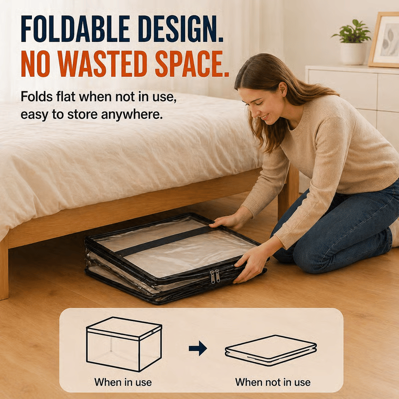 🎁Sale 49% OFF📦Large Heavy-Duty Thick Plastic Clear Storage Bag for Clothes, Moving & Storage