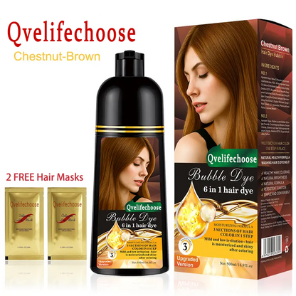 🌿 2026 Upgraded 6-in-1 Herbal Hair Dye Shampoo
