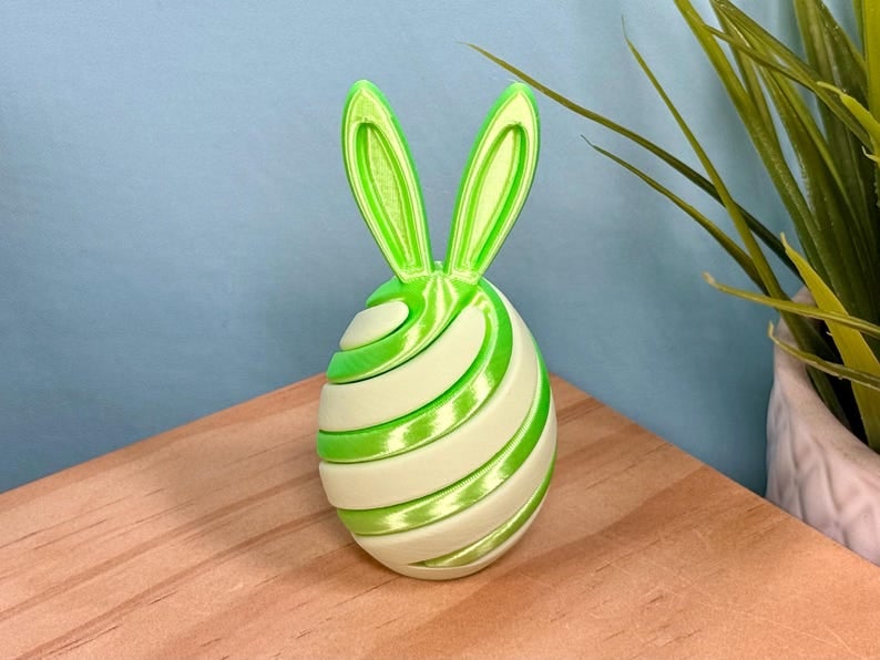 🔥Last Day Promotion! 🐰3D Printed Easter Egg Fidget Toy | Bunny Swirl Easter Basket