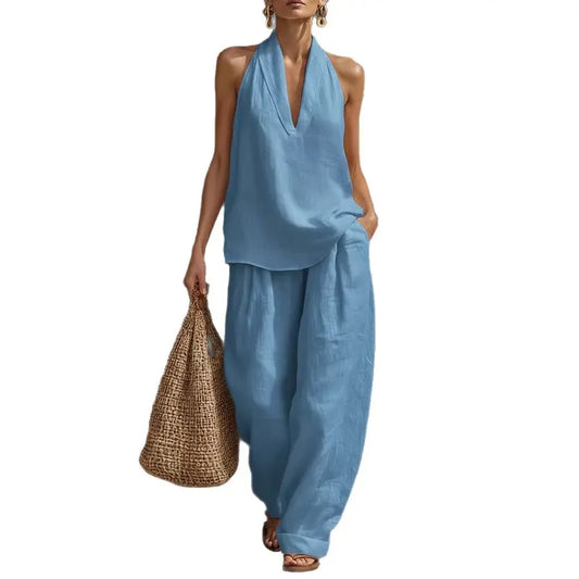 Boho Linen Two Piece Set