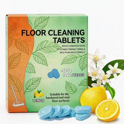 Tabletas de Limpieza para Pisos Eficientes: Solución Multi-Superficie (Aroma a Limón)