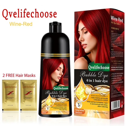 🌿 2026 Upgraded 6-in-1 Herbal Hair Dye Shampoo