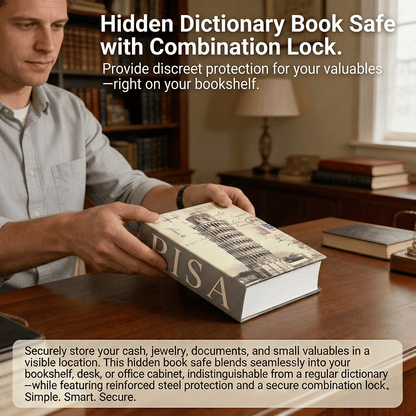 🔐Secret Hidden Dictionary Book Safe with Combination Lock