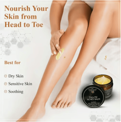 🏆Flash Sale⚡ 50K+ SOLD! Almost Gone-💥⏰Organic Grass-Fed Beef Tallow Balm with Raw Honey🔥