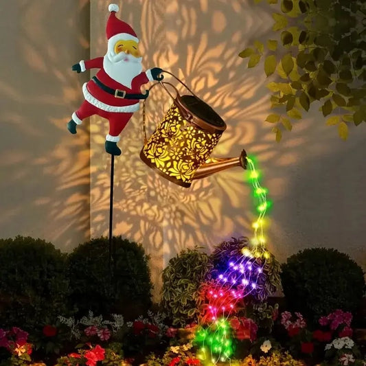 🔥Christmas Sale 49% Off-🎅Christmas Santa Solar Kettle Lights Garden Lawn Decorative Lights