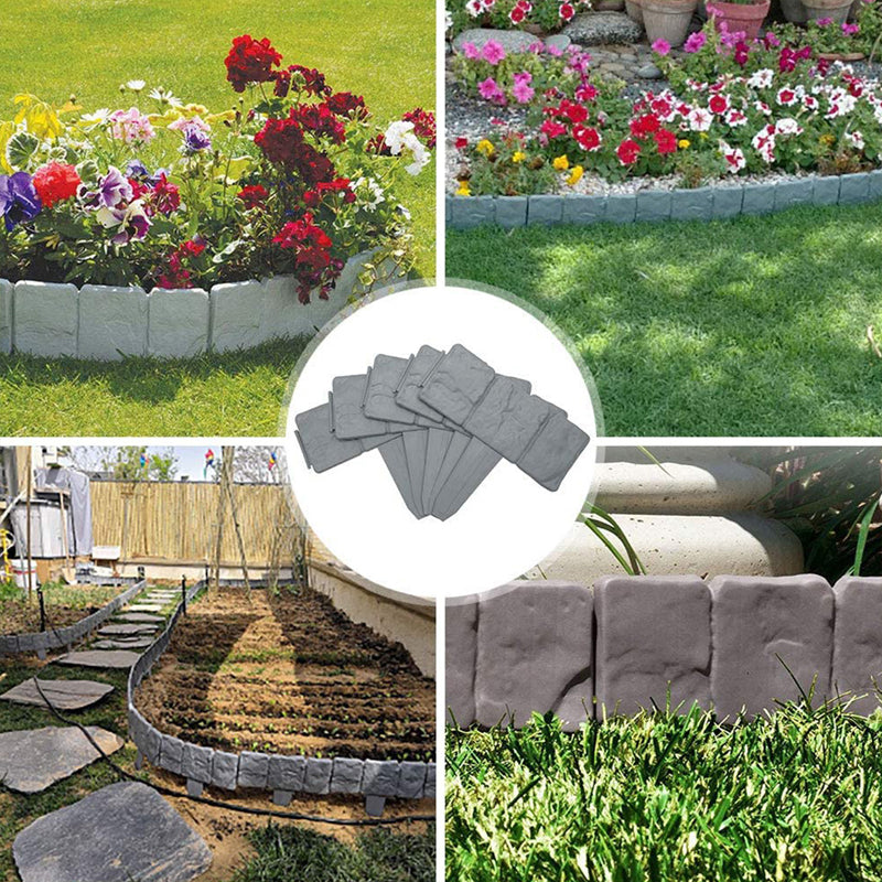 🌿 High-quality, durable simulated stone garden fence