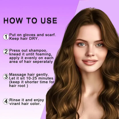 Vibrant Pump Hair Dye | Easy At-Home Hair Color | 4 Stunning Shades (6.8 fl oz)