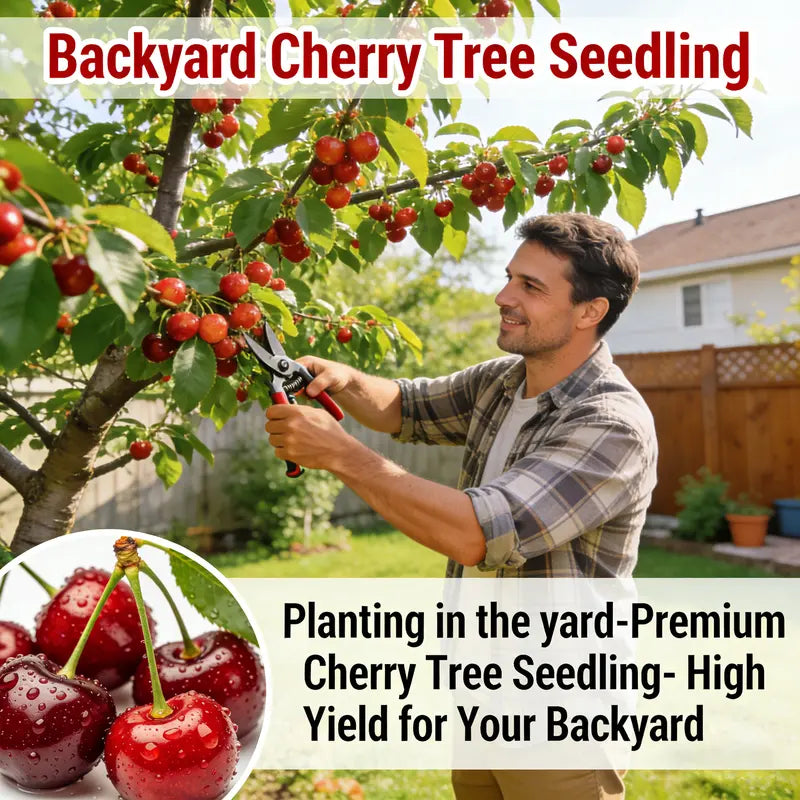 Giant Black Cherry Seeds | Sweet & Juicy Homegrown Fruit | Non-GMO Heirloom Variety