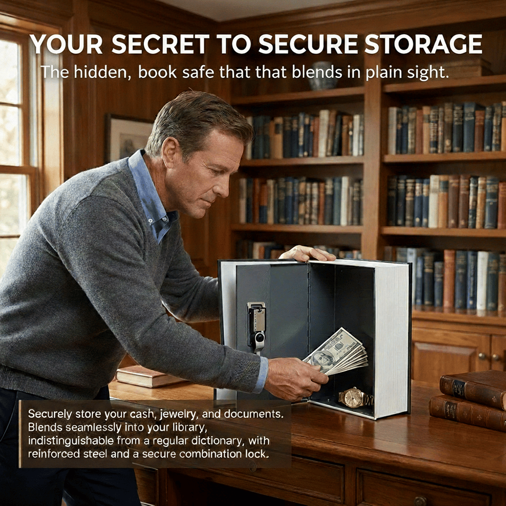 🔐Secret Hidden Dictionary Book Safe with Combination Lock