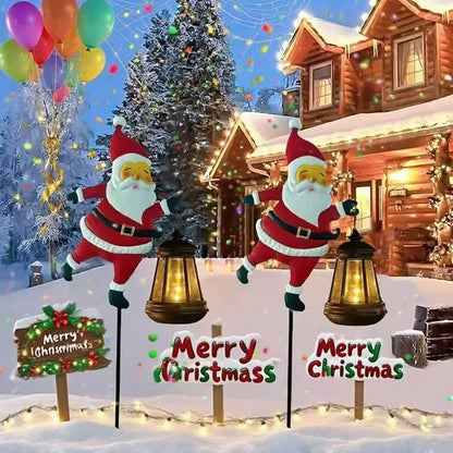 🔥Christmas Sale 49% Off-🎅Christmas Santa Solar Kettle Lights Garden Lawn Decorative Lights