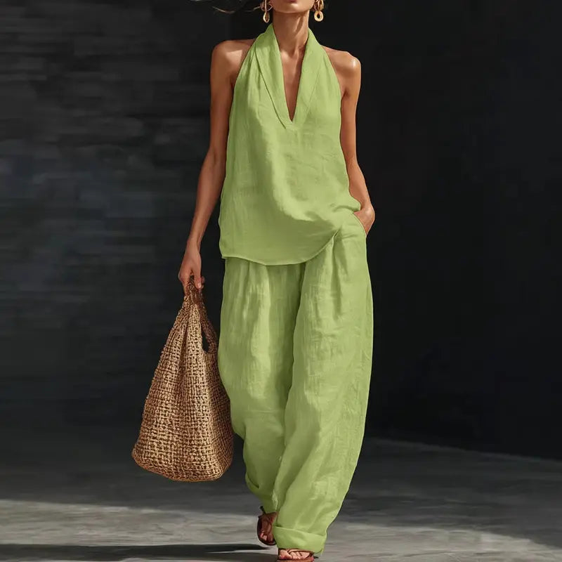 Boho Linen Two Piece Set
