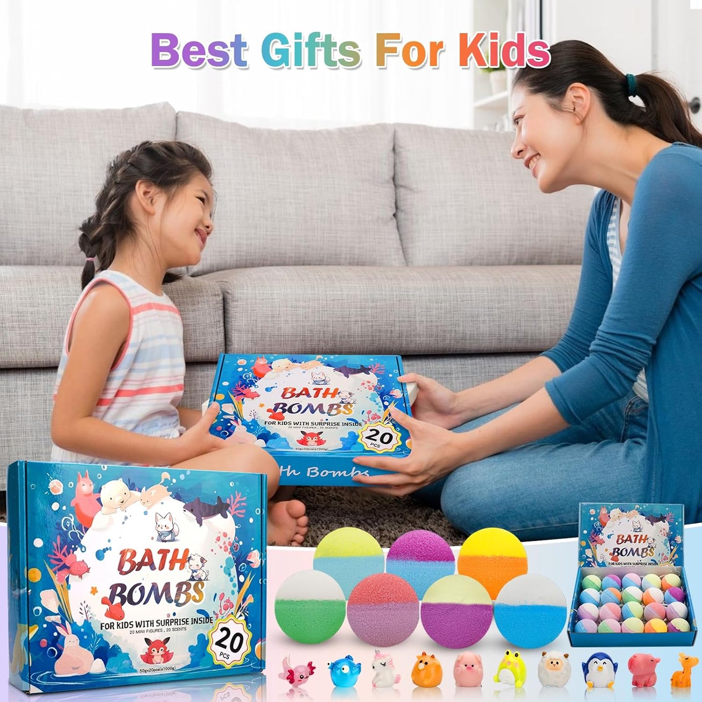 SurpriseHatch™ Bath Bombs – 20 Pack with Surprise for Kids