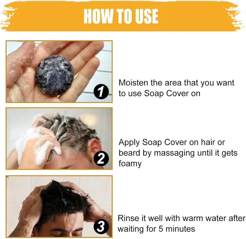 Men’s Hair Nourishing Soap – Reverse Gray Hair & Boost Shine