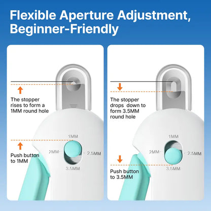 Adjustable Push-Style Cat Nail Clipper with Nail Catcher & Built-In File