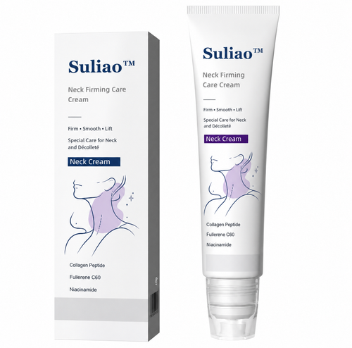 Roller Massage Neck Cream 🧴 Collagen & Hyaluronic Acid | Firms Neck, Reduces Wrinkles & Double Chin