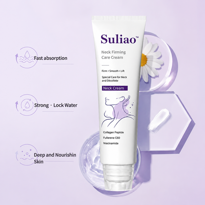 Roller Massage Neck Cream 🧴 Collagen & Hyaluronic Acid | Firms Neck, Reduces Wrinkles & Double Chin