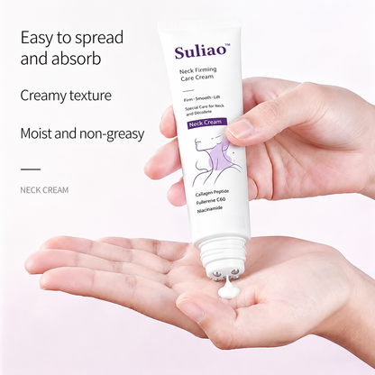 Roller Massage Neck Cream 🧴 Collagen & Hyaluronic Acid | Firms Neck, Reduces Wrinkles & Double Chin