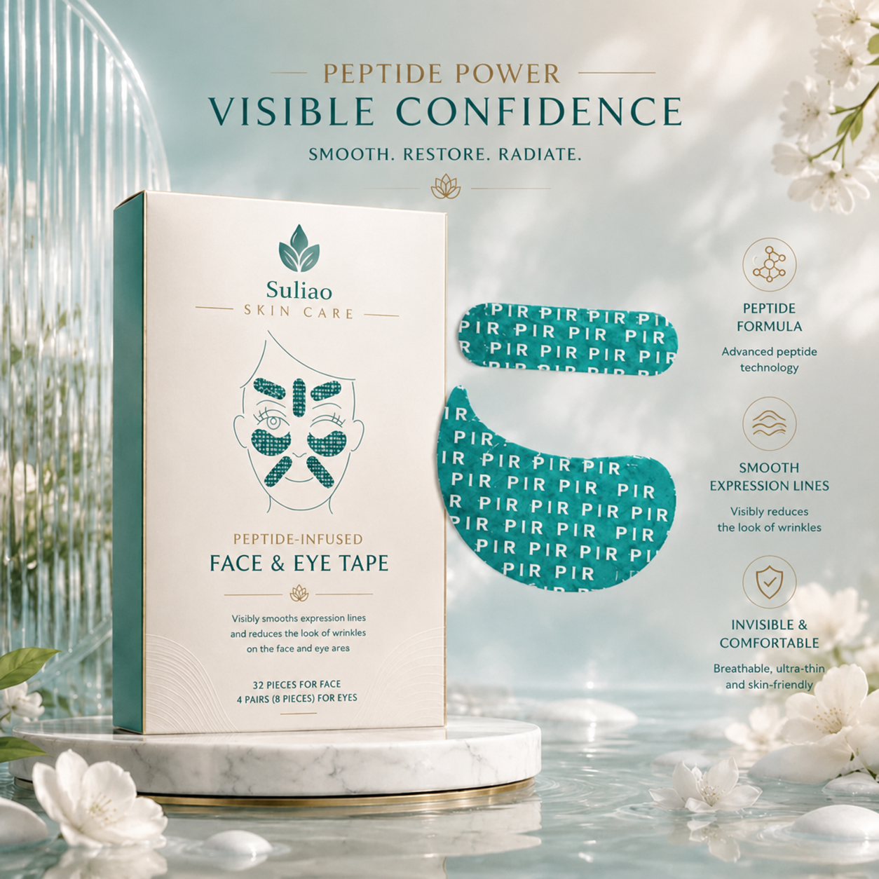 Suliao™ Radiance Lift Peptide Face & Eye Tape