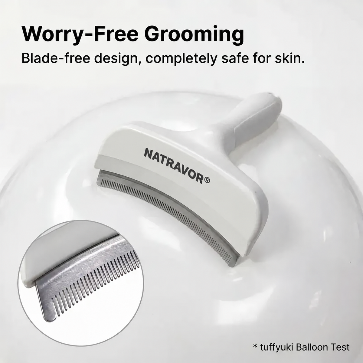 NATRAVOR® Professional Pet De-Shedding Grooming Rake