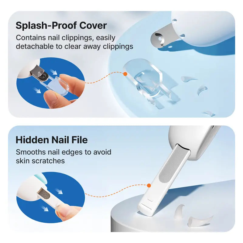 Adjustable Push-Style Cat Nail Clipper with Nail Catcher & Built-In File