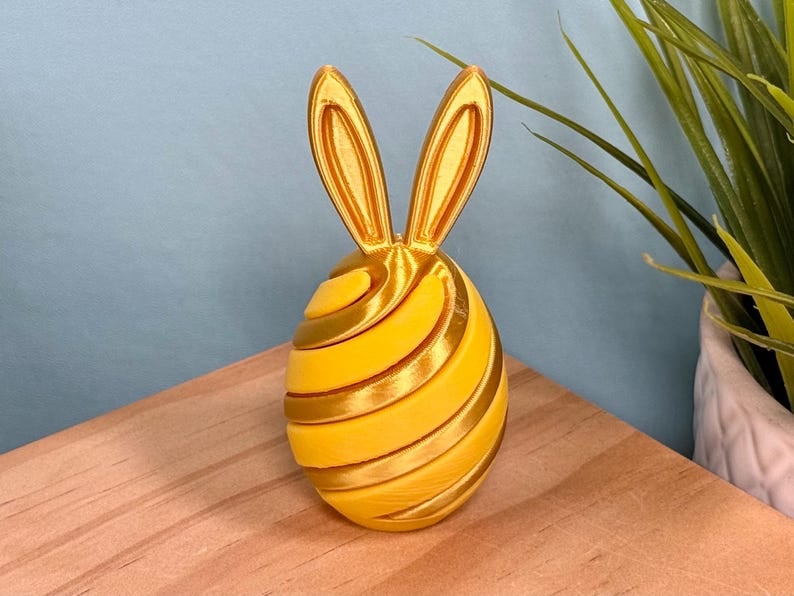🔥Last Day Promotion! 🐰3D Printed Easter Egg Fidget Toy | Bunny Swirl Easter Basket