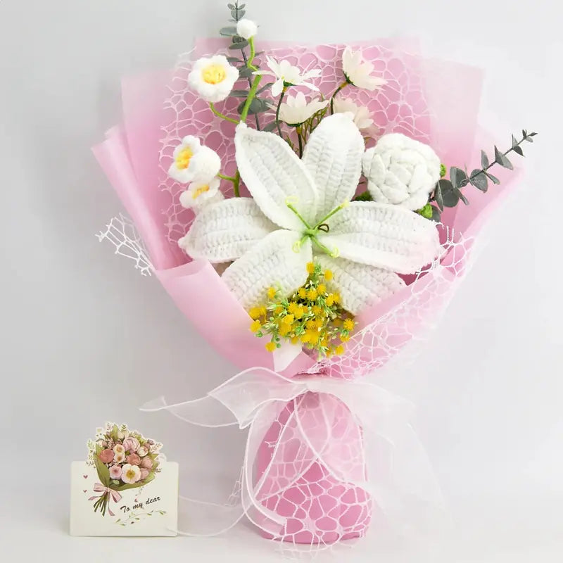 💖 A Mother’s Day Gift That Never Fades – Handmade Crochet Flower Bouquet