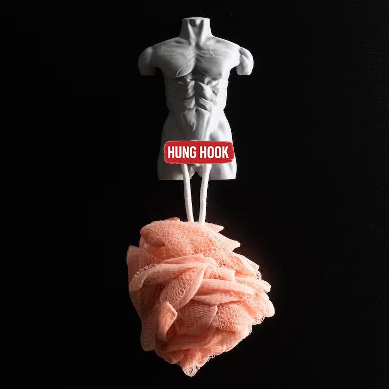 "Hung Hook" Fun Muscular Man Wall Hook