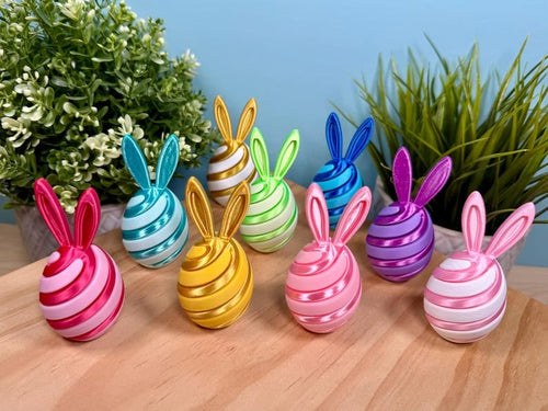 🔥Last Day Promotion! 🐰3D Printed Easter Egg Fidget Toy | Bunny Swirl Easter Basket