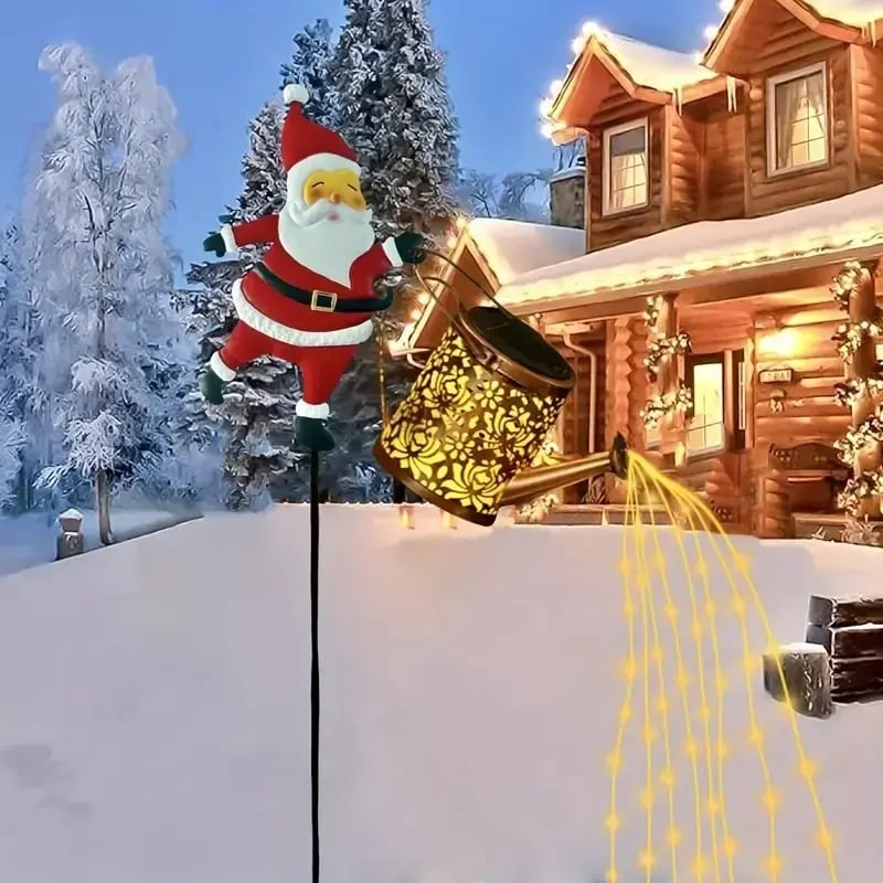 🔥Christmas Sale 49% Off-🎅Christmas Santa Solar Kettle Lights Garden Lawn Decorative Lights