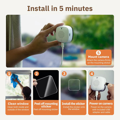 Crystal-clear security 2K camera 🎥 Color Night Vision 🌙 24/7 Recording & Smart Alerts 🚨 Easy Install! 🔒