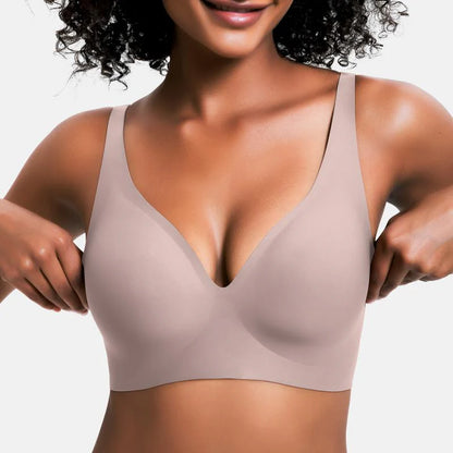 Women Jelly Braswirefree Full CoverageNo Underwire EverydayBras ComfortableWireless Padded TshirtBra