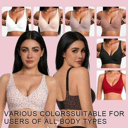 Women Jelly Braswirefree Full CoverageNo Underwire EverydayBras ComfortableWireless Padded TshirtBra