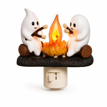 🎃 3D Halloween & Christmas Flickering Campfire Plug-In Night Light 🎄