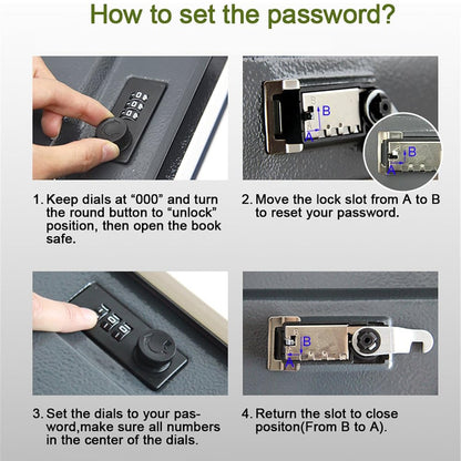 🔐Secret Hidden Dictionary Book Safe with Combination Lock