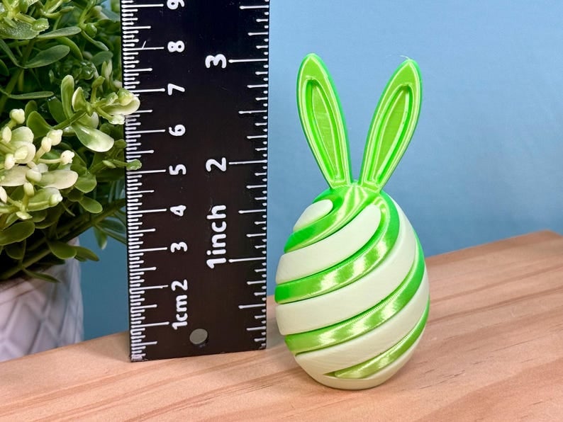 🔥Last Day Promotion! 🐰3D Printed Easter Egg Fidget Toy | Bunny Swirl Easter Basket