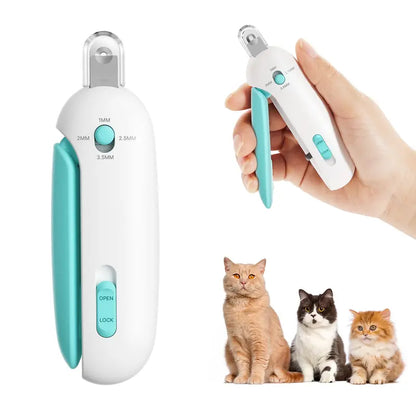 Adjustable Push-Style Cat Nail Clipper with Nail Catcher & Built-In File