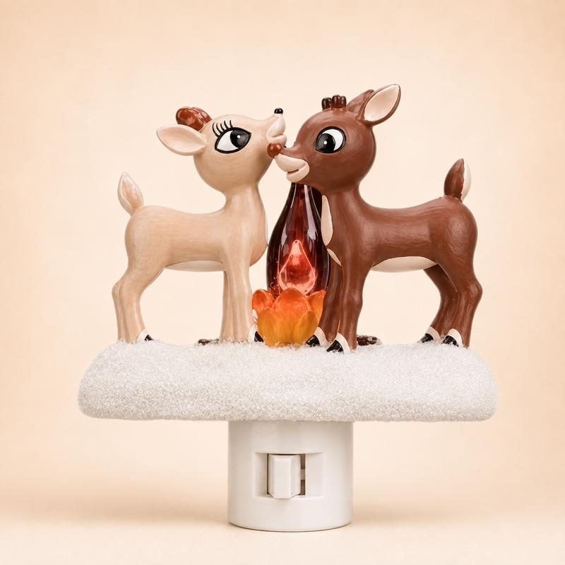 🎃 3D Halloween & Christmas Flickering Campfire Plug-In Night Light 🎄