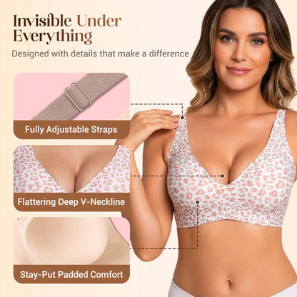 Women Jelly Braswirefree Full CoverageNo Underwire EverydayBras ComfortableWireless Padded TshirtBra