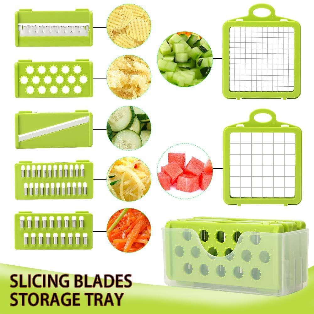 Multifunctional Vegetable Slicer – 16-Piece Set 🥗 (🔥50% Off)