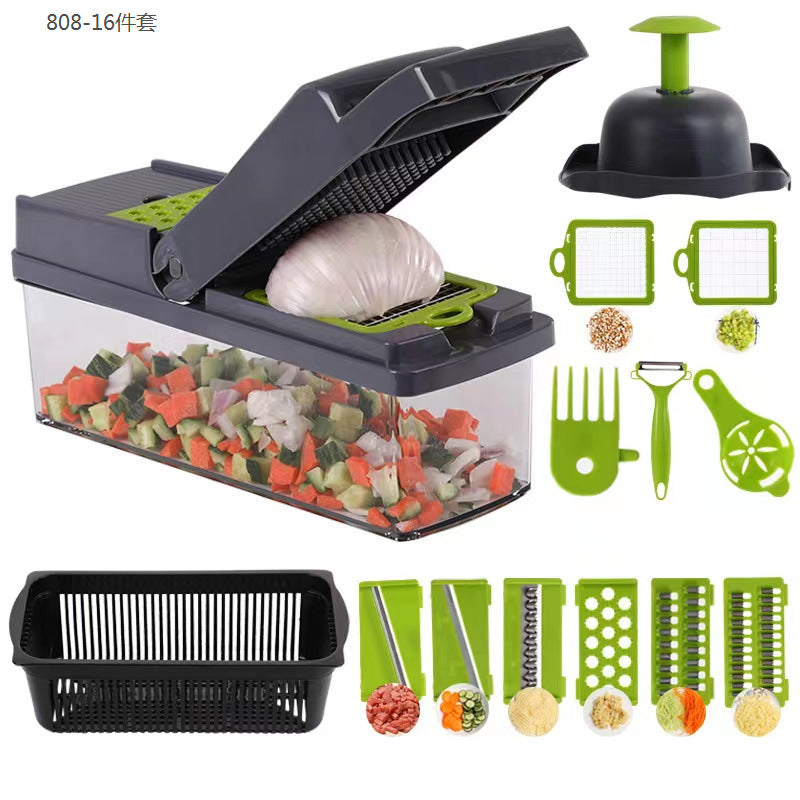 Multifunctional Vegetable Slicer – 16-Piece Set 🥗 (🔥50% Off)