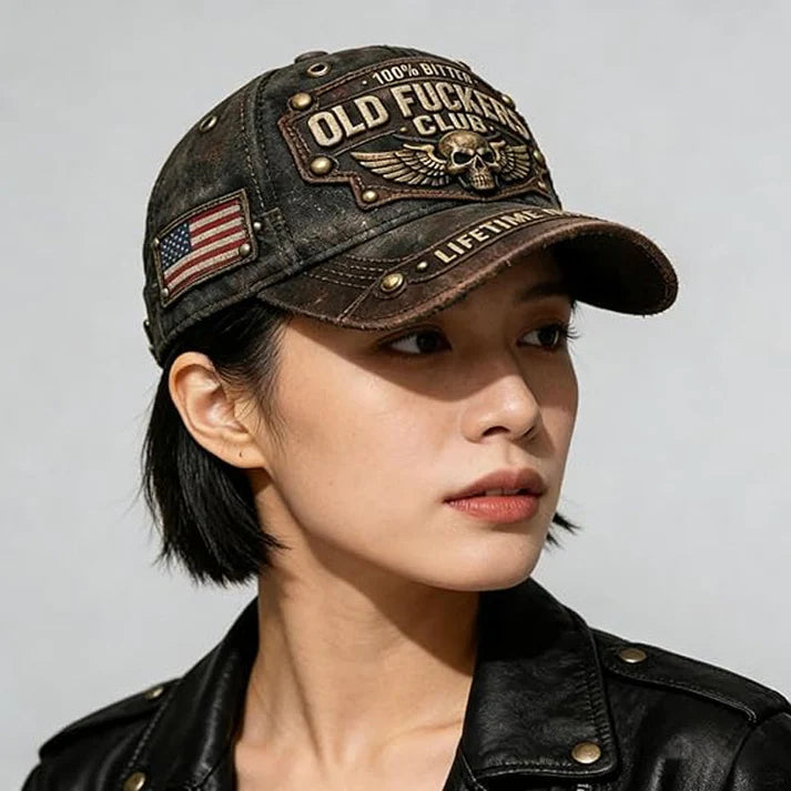 Old Fuckers Club Vintage Embroidered Cap