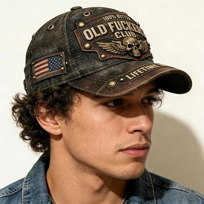 Old Fuckers Club Vintage Embroidered Cap