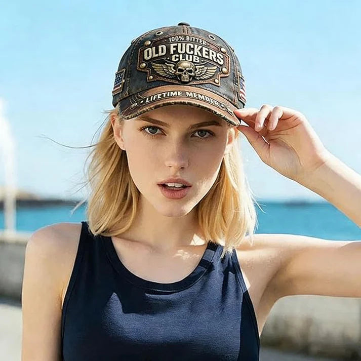 Old Fuckers Club Vintage Embroidered Cap